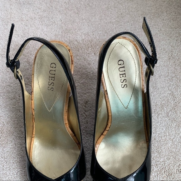 Guess Patton Leather Open Toe Hi-Heel Sandals - Picture 6 of 10